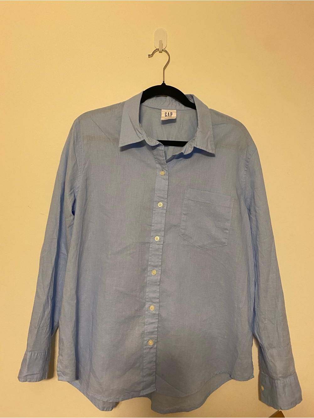 GAP Pale Blue Long-Sleeve Button-Down Shirt